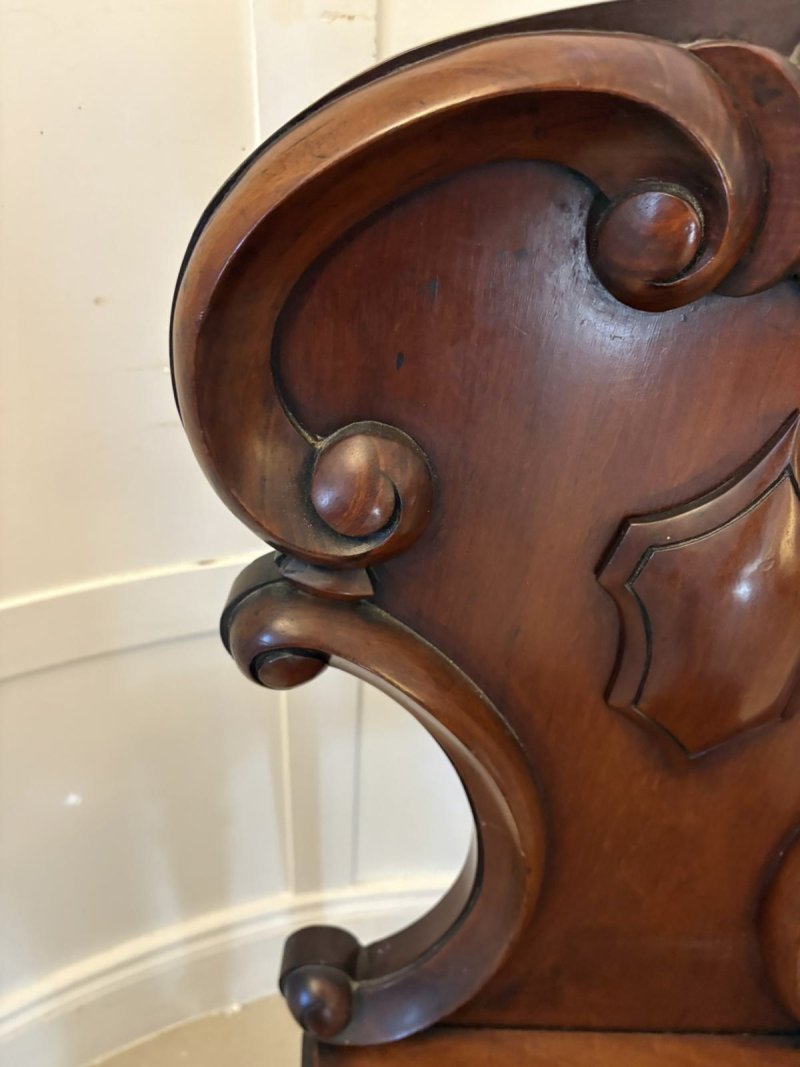 Superb Quality Pair of Antique Victorian Mahogany Hall / Side Chairs